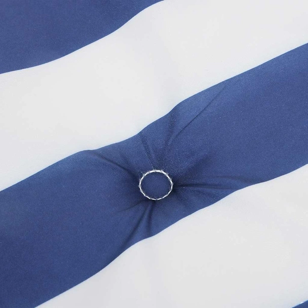 Възглавница за пейка синьо и бяло райе 120x50x4 см оксфорд плат - VL361135 - Image 5