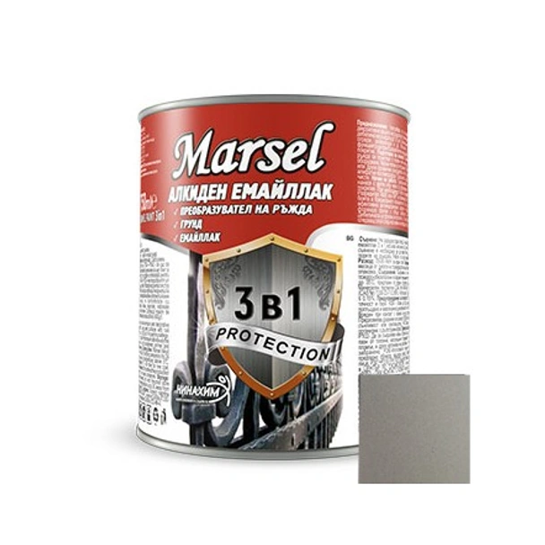 Алкиден емайллак 3в1 2.5 л сребрист MARSEL