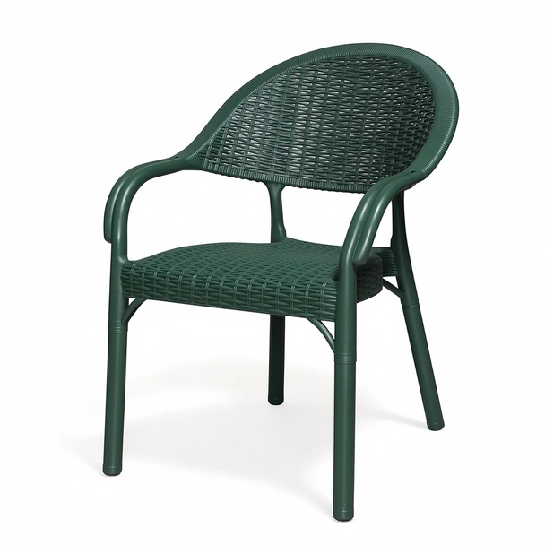 Градински стол Bamboo Rattan зелен MEVSIM - Image 4