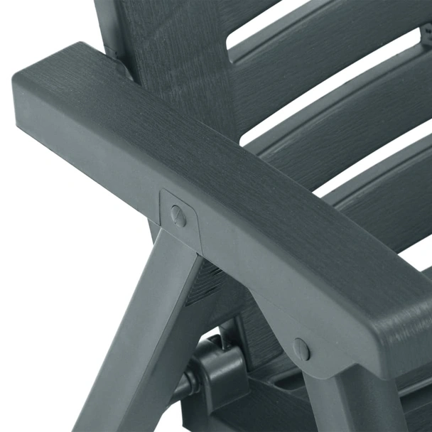 Градински столове, 2 бр., пластмаса, зелени - Image 7