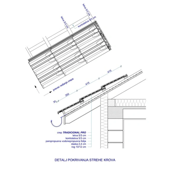 Керемида Традиционал PRO 48x29 см черна MLADOST - Image 2