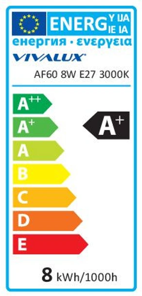 LED филамент лампа FLICK LED- AF60- 8W- 806LM- E27- 3000K - Image 3