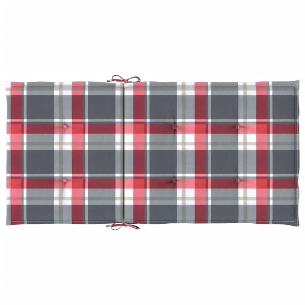 Възглавници за стол 2 бр червено каре 100x50x3 см Оксфорд плат - VL314152 - Image 7