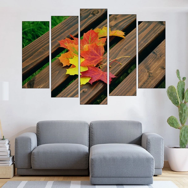 Есенни листа в парка - картина пано за стена - Image 3