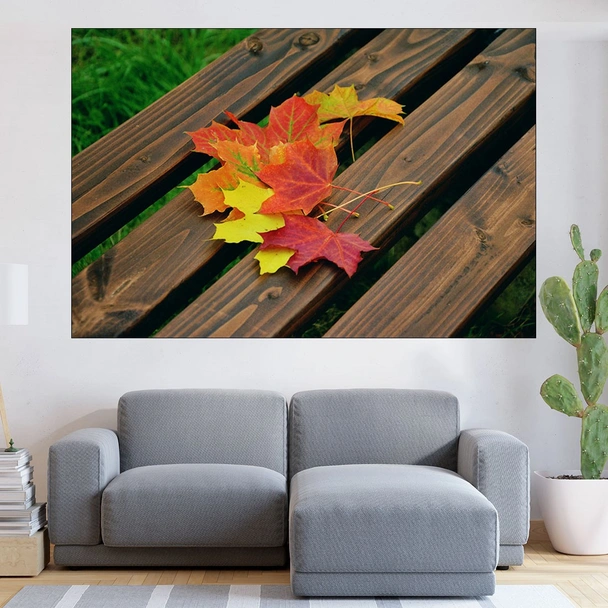 Есенни листа в парка - картина пано за стена - Image 1