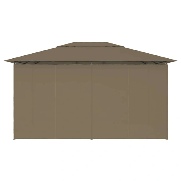 Градинска шатра със завеси, 4x3 м, таупе, 180 г/м² - Image 5