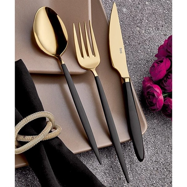 Комплект прибори 18 части Злато и черно Istanbul HIRA - Image 3