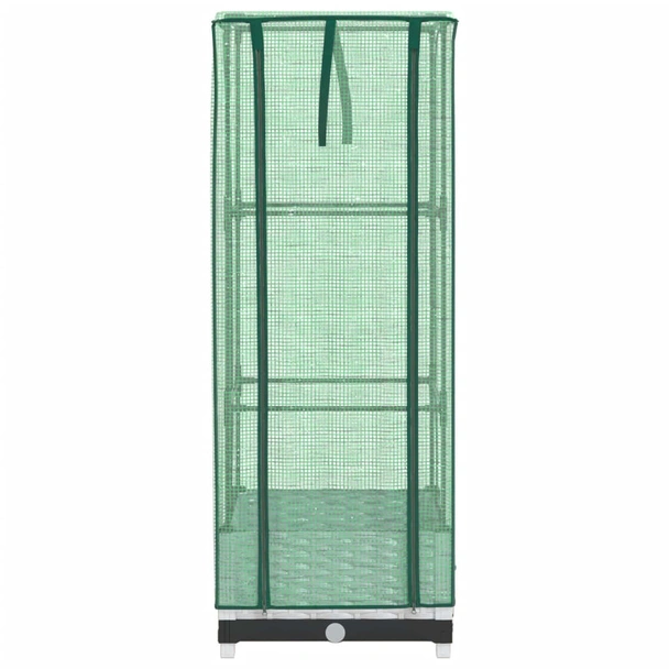 Повдигната леха с покривало, 40x40x123 см - ратанов съндък - Бял - Image 4