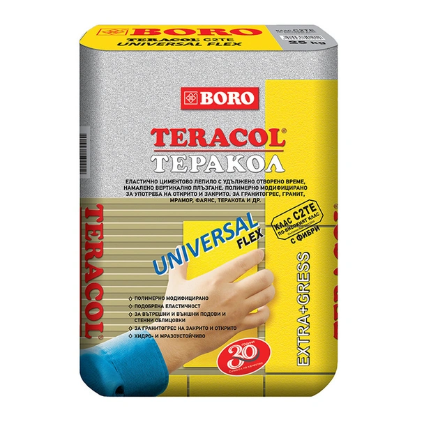 Лепило за плочки BORO Теракол универсал флекс клас С2ТЕ 5 кг