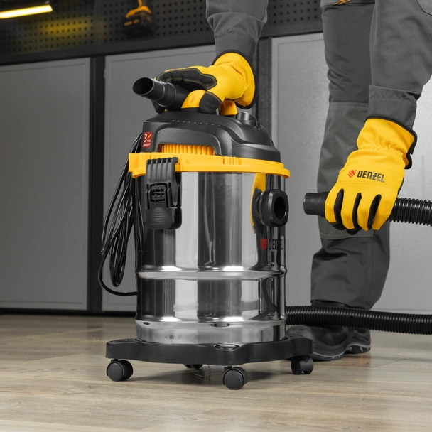 Строителна прахосмукачка 1200 W 15 л EVC15 DENZEL - Image 19