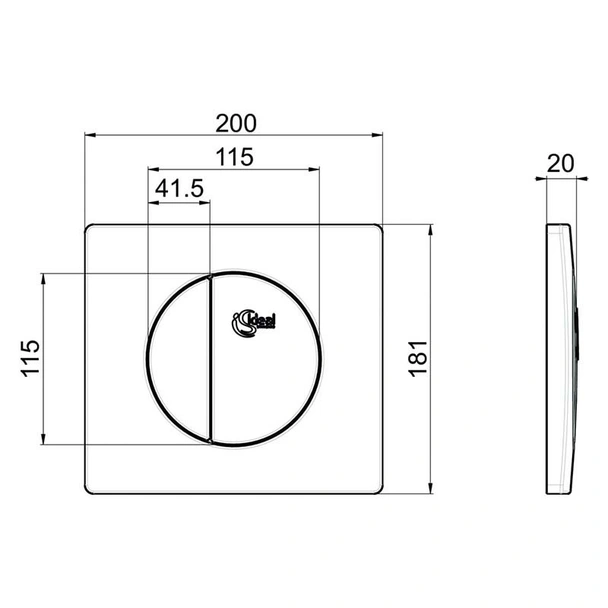 Двоен бутон с лого Vidima - Image 2