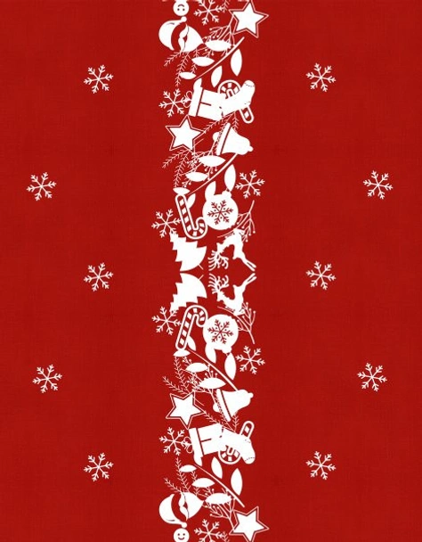 Коледна покривка за маса 140х240 - червено/бяло - Image 2