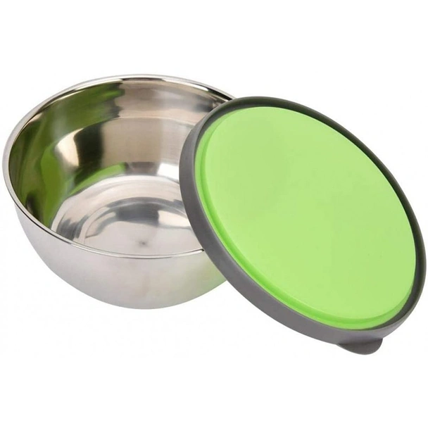 Комплект метални купи за храна с цветни капаци 3 бр. - Image 6