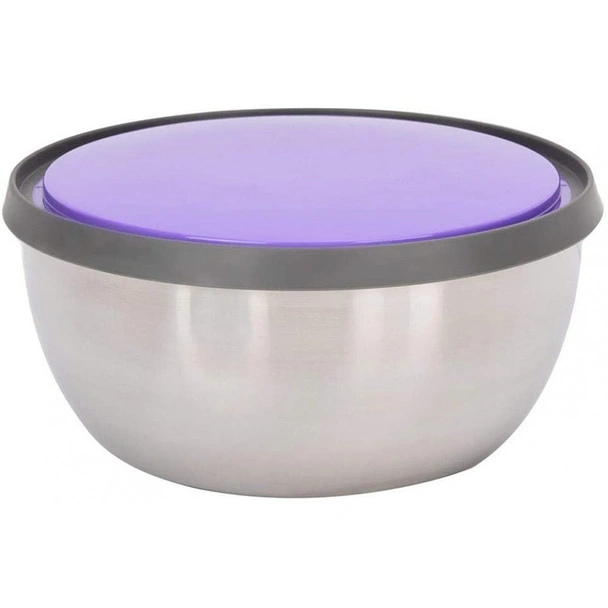Комплект метални купи за храна с цветни капаци 3 бр. - Image 5