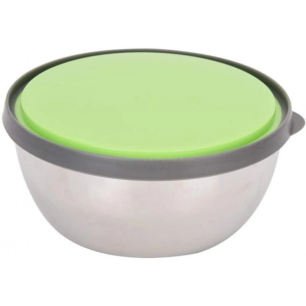 Комплект метални купи за храна с цветни капаци 3 бр. - Image 4