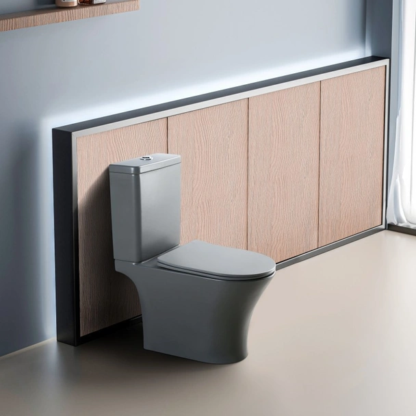 Моноблок Rimless сив мат ICC 7937MG INTER CERAMIC (мостра) - Image 2