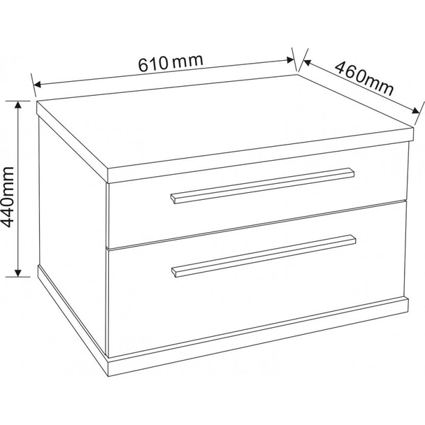 Шкаф за баня Ария 60х46х44см бял/сив INTER CERAMIC - Image 4