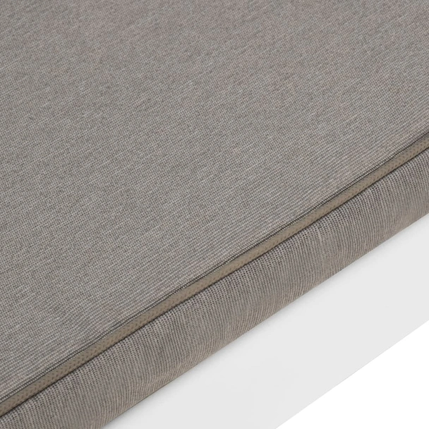 Градинска лаундж пейка с възглавници, пластмаса, бяла - VL315848 - Image 5