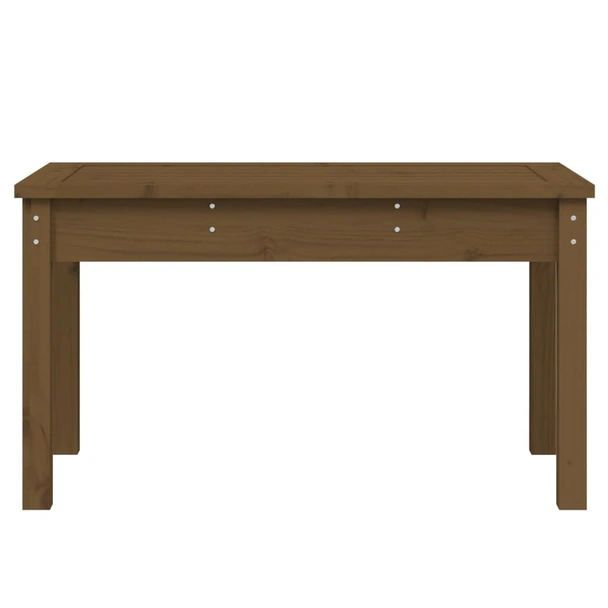 Градинска пейка, меденокафява, 80x44x45 см, борово дърво масив - VL824000 - Image 4