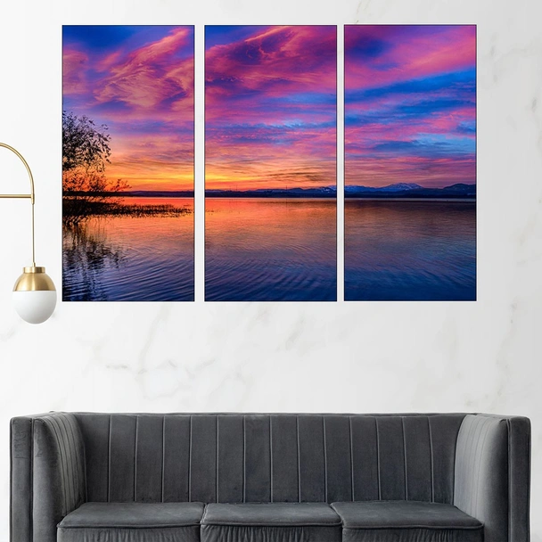 Красив залез над водата - картина пано за стена - Image 2