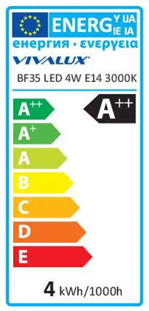 LED филамент лампа FLICK LED- BF35- 4W- 470LM- E14- 3000K - Image 3