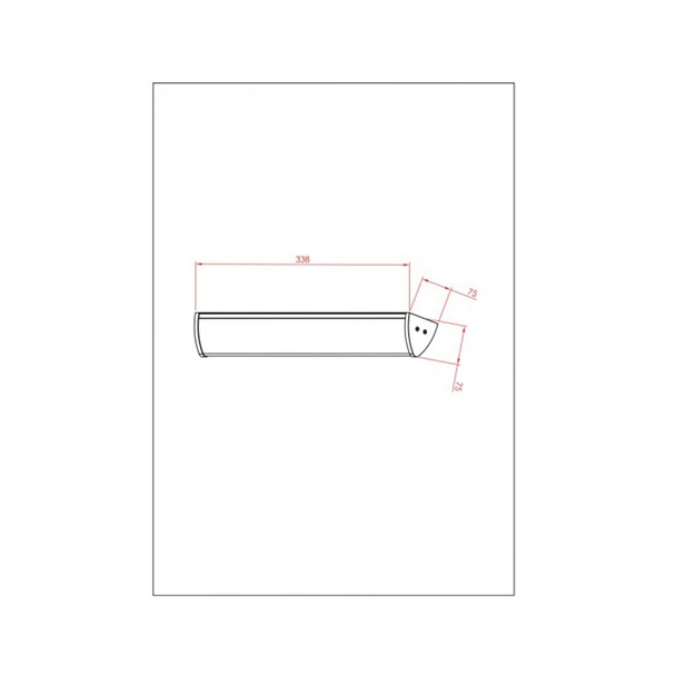 LED осветително тяло за баня 33,8х7,5х7,5 см хром INTER CERAMIC - Image 3