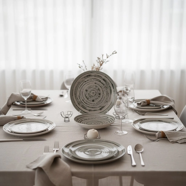 Порцеланов сервиз за хранене 24 части Exo TOPRAKSAN - Image 2