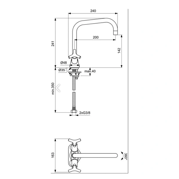 Стоящ смесител за кухня Trinity Vidima - Image 2