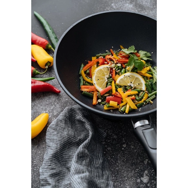 Уок тиган с подвижна дръжка ø26 см Titan II НЕВА МЕТАЛЛ ПОСУДА - Image 6