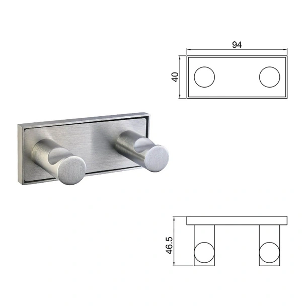Двойна закачалка за баня Modena Brush INTER CERAMIC - Image 4