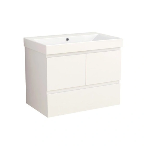 Шкаф за баня Ambrogio-75 9048-75W с мивка 5953W-76 см INTER CERAMIC
