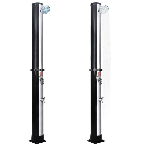 Градински соларен душ 220 см с душ слушалка и кранче, 40 л - Image 3