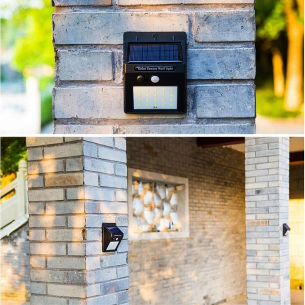 Соларен LED аплик със сензор 3 W 6500 K черен LIGHTEX - Image 2