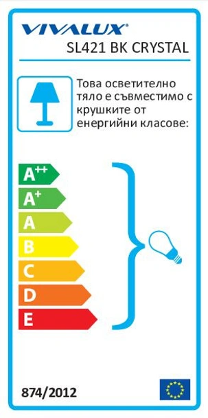 Декоративна луна със стъкло CRYSTAL SL421 BK - Image 3