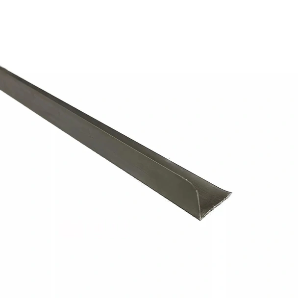 Г-образна алуминиева лайстна 40х40 мм полиран бронз 2.7 м