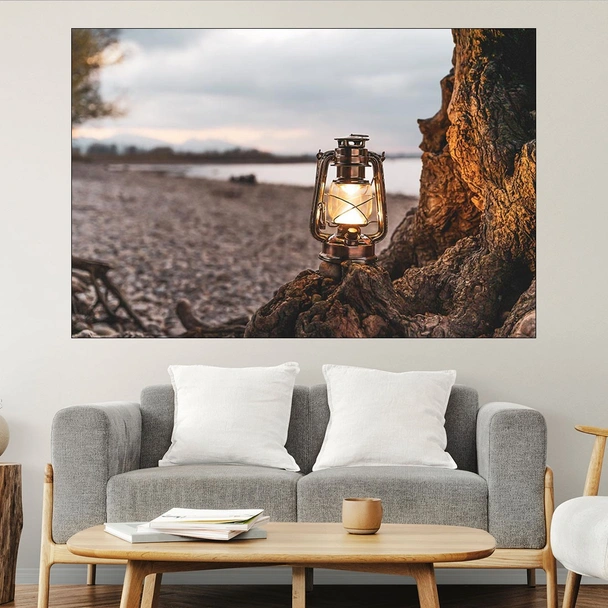 Газов фенер на плажа - картина пано за стена