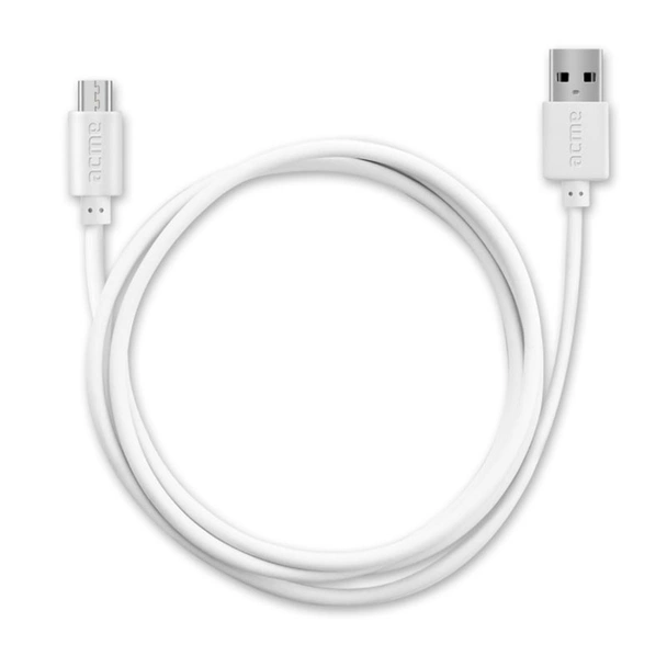 Кабел CB1011W Micro-USB USB 1 м бял ACME - Image 2