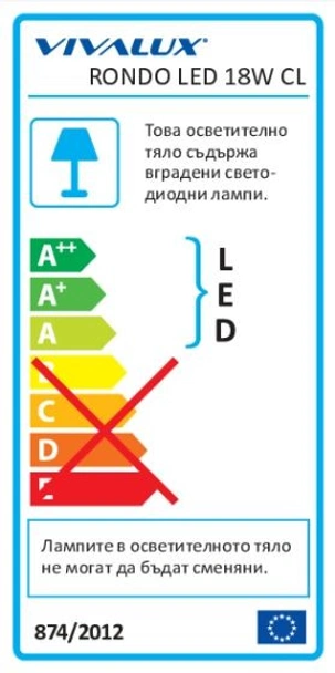 LED панел RONDO LED- 18W -1800LM- бял- 4000K - Image 3
