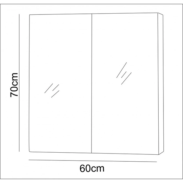 Огледален шкаф за баня ICMC 7046 UP /7013 INTER CERAMIC - Image 2
