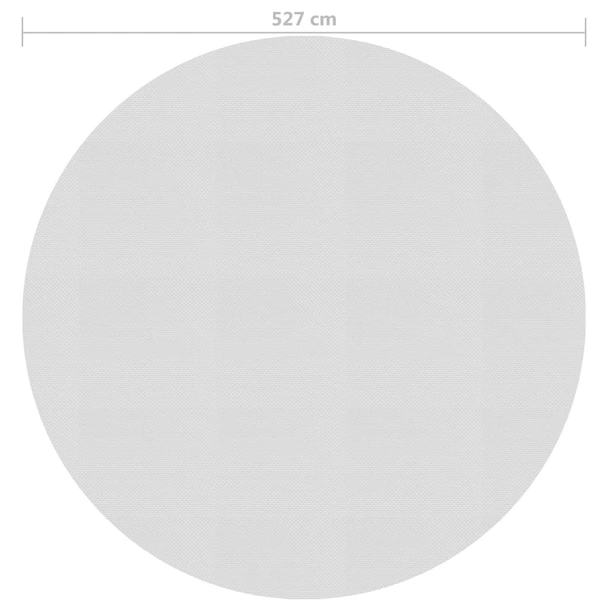 Плаващо соларно покривало за басейн PE 527 см сиво - Image 3