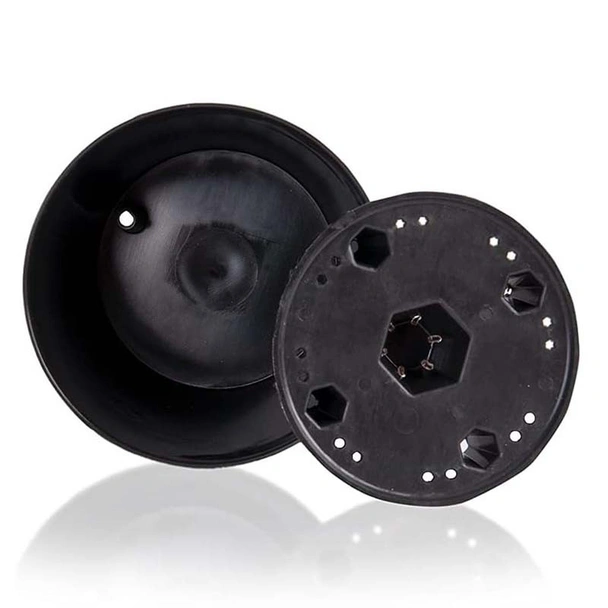 Саксия с дренаж 14x12.5x9 см 1.9 л черна SERINOVA - Image 2