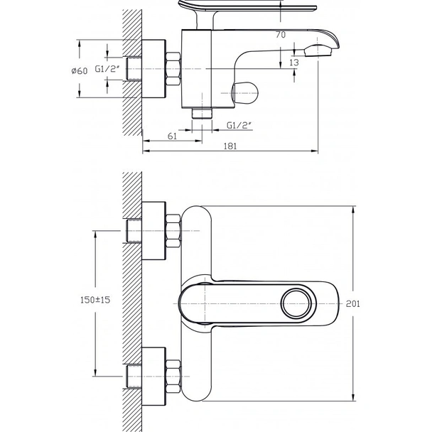 Смесител Калия ICF 611701W INTER CERAMIC - Image 2