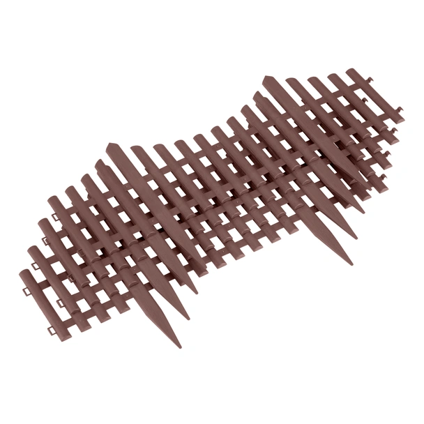 Декоративна ограда Усмивка 60x21.5 см кафява 4 бр. PALISAD - Image 7