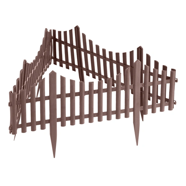 Декоративна ограда Усмивка 60x21.5 см кафява 4 бр. PALISAD - Image 2