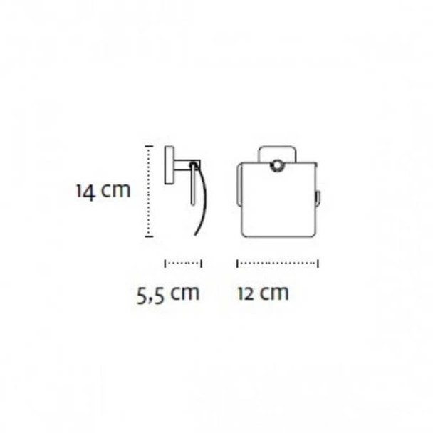 Поставка за тоалетна хартия с капак Quattro KAPITAN - Image 2