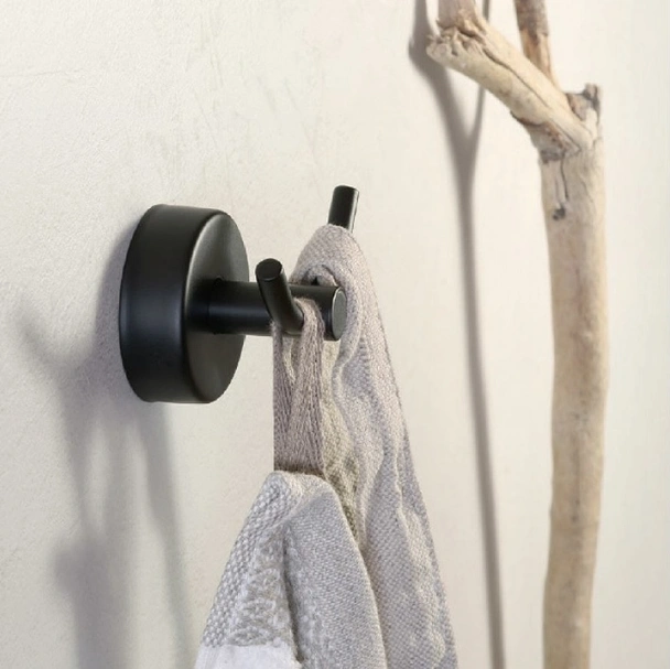 Двойна закачалка за баня Moderno Черен мат KAPITAN - Image 2