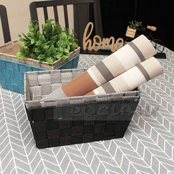 Правоъгълен плетен панер за съхранение - Image 2