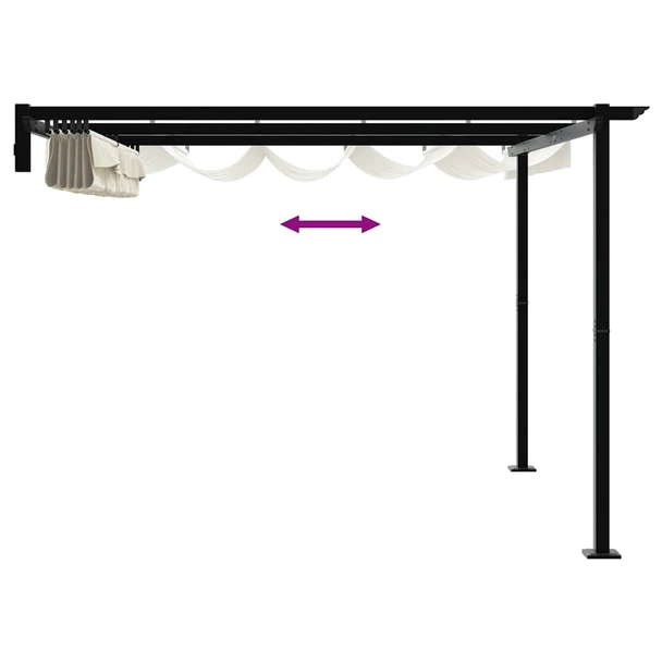 Шатра Крем 300 x 300 x 200 cm Полиестер - Image 9