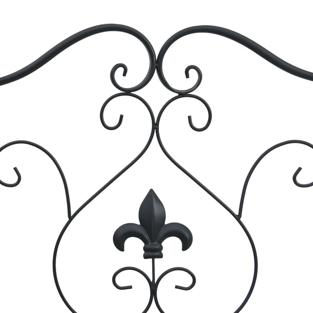 Външна пейка Черна Метал Стандартна Здрава Пейка за открито - VL42008113 - Image 8