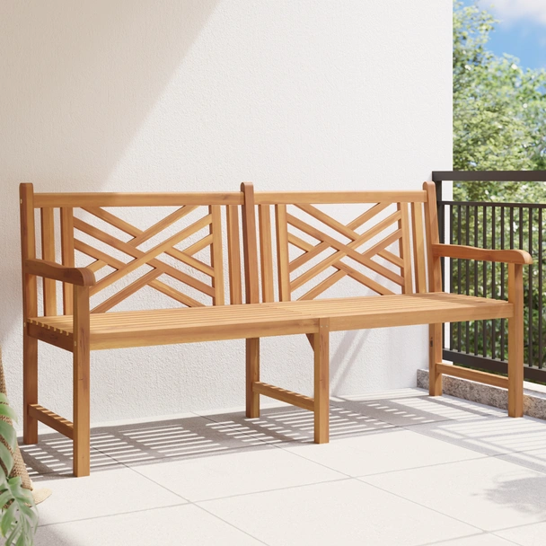 Градинска пейка Кафяво 228 x 60 x 90 см Тиково дърво масив - VL42001966 - Image 3